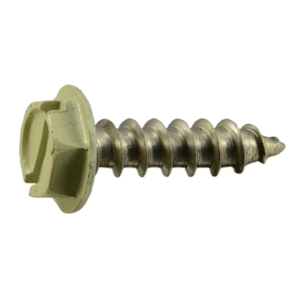 Midwest Fastener Sheet Metal Screw, #10 x 3/4 in, Painted 18-8 Stainless Steel Hex Head Combination Drive, 15 PK 71091